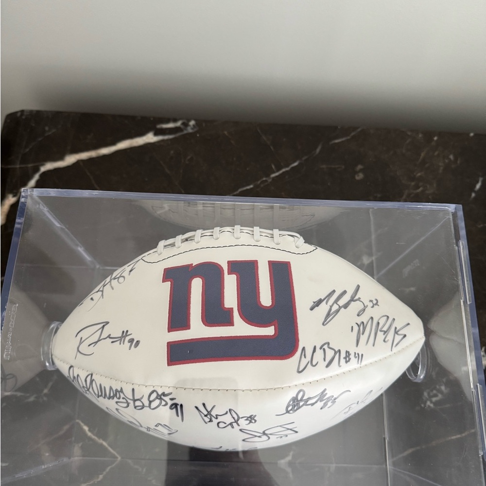 New York Giants Autograph Football